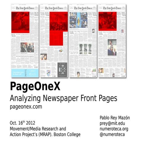 PageOneX at MRAP