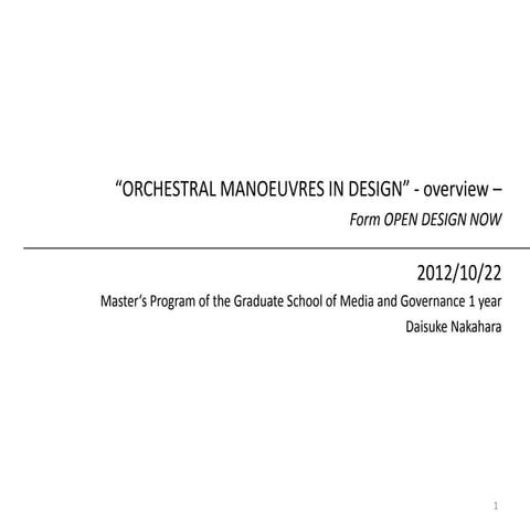 121022ORCHESTRAL MANOEUVRES IN DESIGN