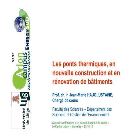 Les ponts thermiques