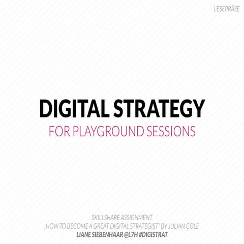 Digital Strategy - Playground Sessions