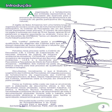 CARTILHA COLONIA DE PESCADORES