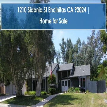 1210 Sidonia St Encinitas CA 92024 | Fox Point Home for Sale