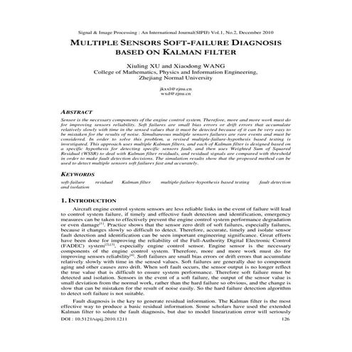 Multiple Sensors Soft-Failure Diagnosis Based on Kalman Filter
