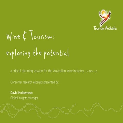 Wine & Tourism - exploring the potential