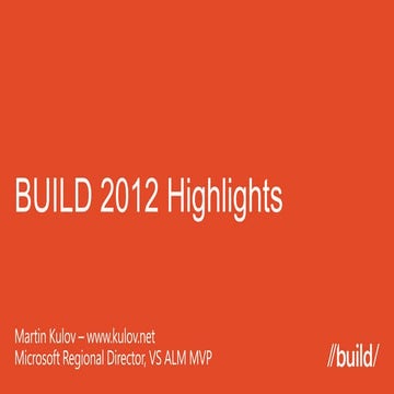 postBuild 2012 Highlights