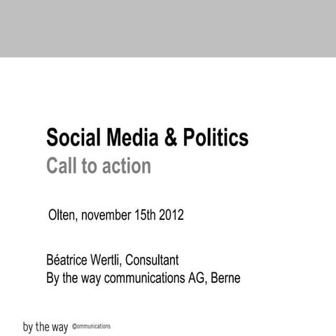 Social Media and Politics_lecture @FHNW Business