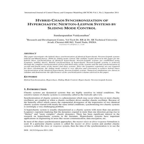 Hybrid Chaos Synchronization of Hyperchaotic Newton-Leipnik Systems by Slidin...