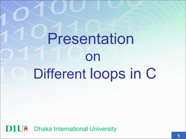 Different loops in C | PPT