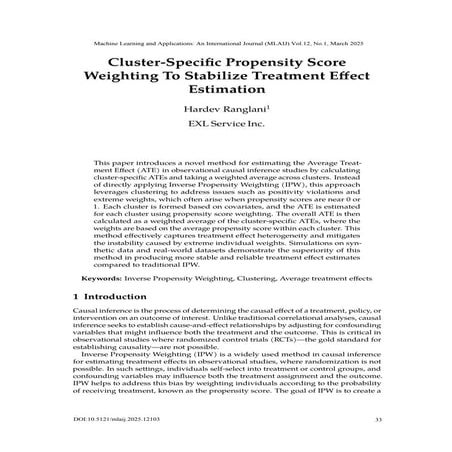 Cluster-Specific Propensity Score Weighting To Stabilize Treatment Effect Est...