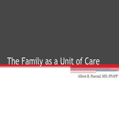 Family as a unit of care | PPT