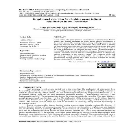 Graph-based algorithm for checking wrong indirect relationships in non-free c...