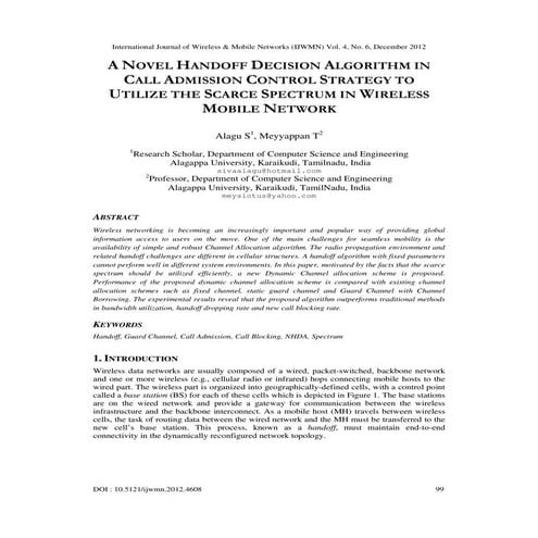 Mobility Management in Wireless Communication | PDF