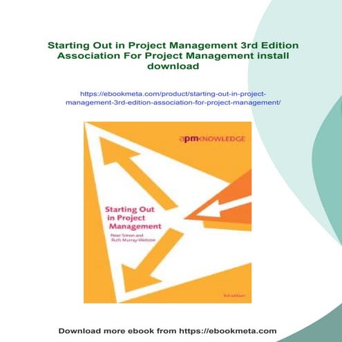 Starting Out in Project Management 3rd Edition Association For Project Manage...