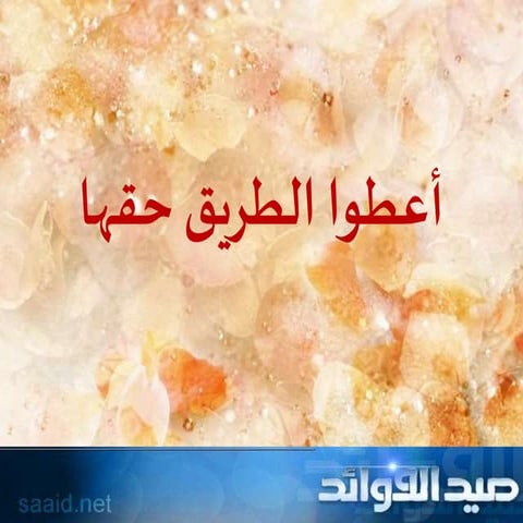 اداب الطريق