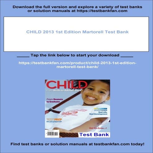 CHILD 2013 1st Edition Martorell Test Bank | PDF