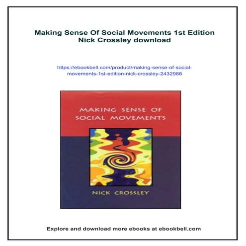 Making Sense Of Social Movements 1st Edition Nick Crossley