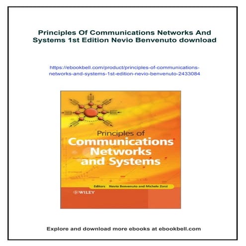 Principles Of Communications Networks And Systems 1st Edition Nevio Benvenuto