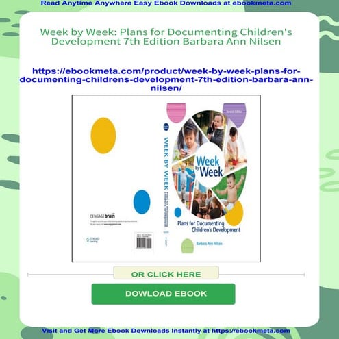 Week by Week: Plans for Documenting Children's Development 7th Edition Barbar...