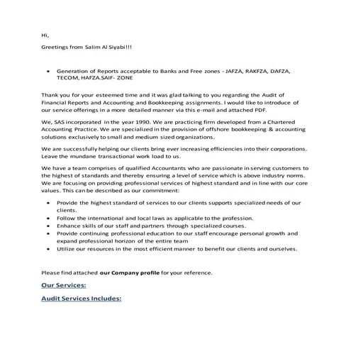 Email with Audit reference | DOCX