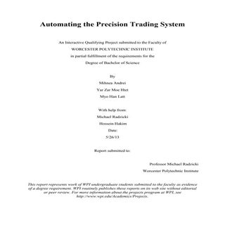 Automating the Precision Trading Sy...