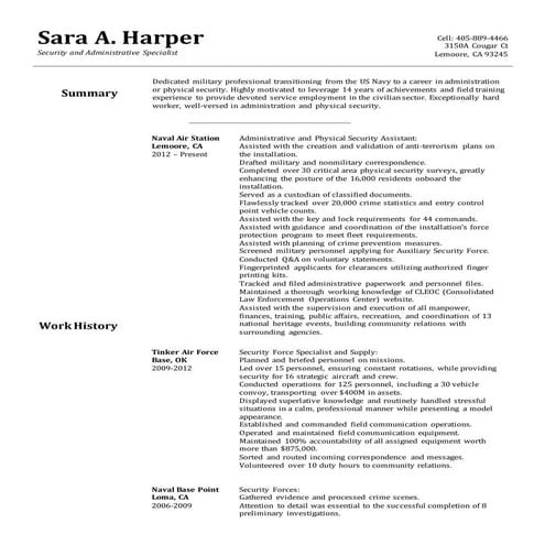 federal resume sample | DOC