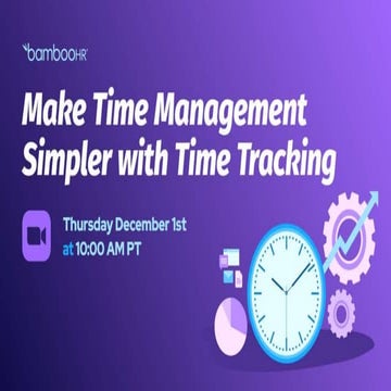 Make Time Management Simpler with Time Tracking from BambooHR