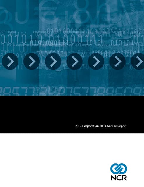 ncr annual reports 2003