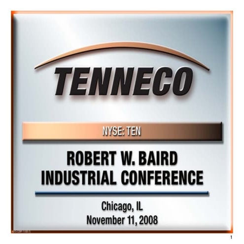 Baird's 2008 Industrial Conference