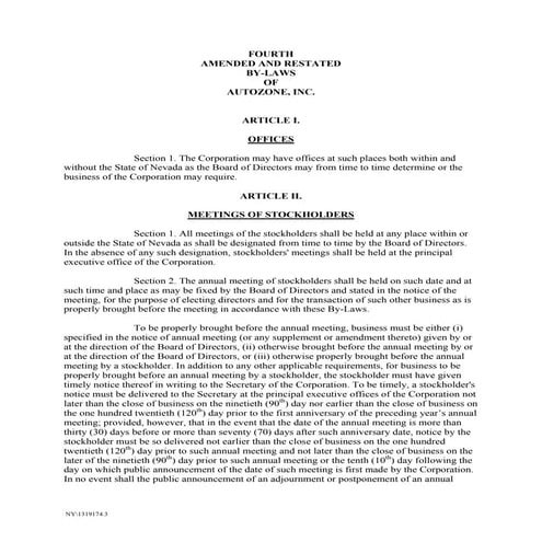 autozone  Bylaws4