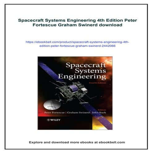 Spacecraft Systems Engineering 4th Edition Peter Fortescue Graham Swinerd