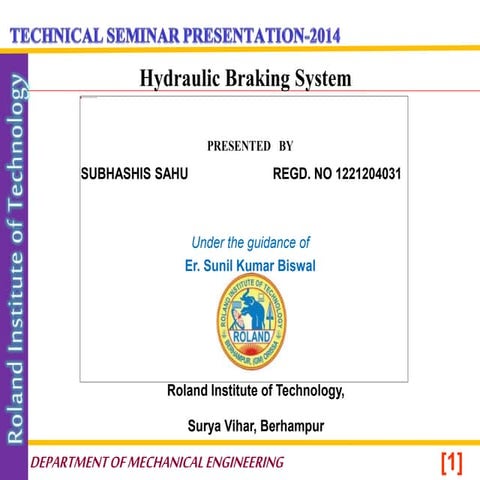 1221204031 hydraulic braking system