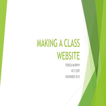 MAKING A CLASS WEBSITE  SESSION 1