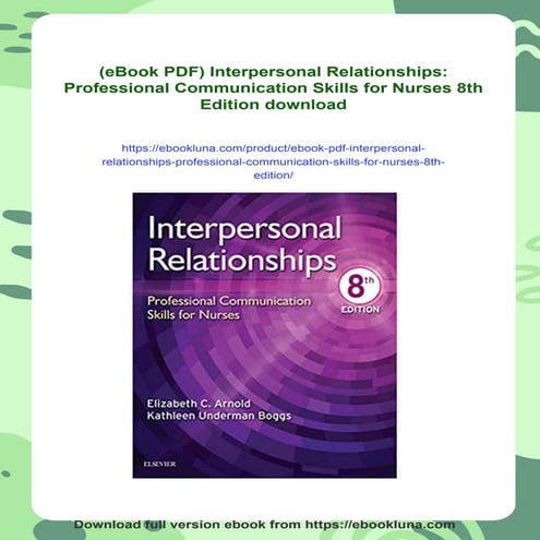 (eBook PDF) Interpersonal Relationships: Professional Communication Skills fo...