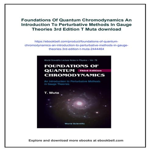 Foundations Of Quantum Chromodynamics An Introduction To Perturbative ...