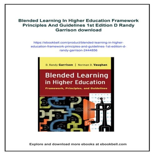 Blended Learning In Higher Education Framework Principles And Guidelines 1st ...