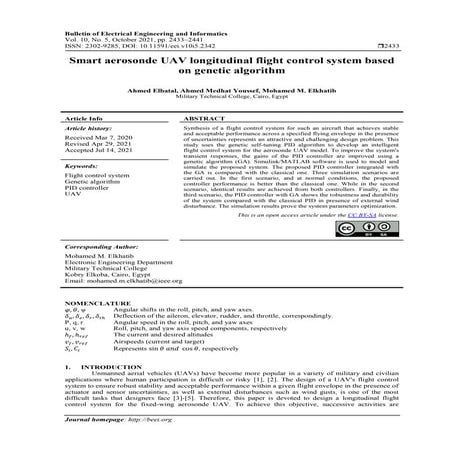 Design and Simulation of Drone Flight Control Using PID Controller ...