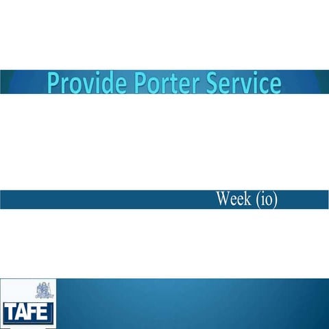 Porter escorting guest to the room and explain