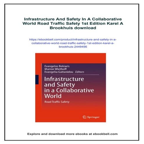 Infrastructure And Safety In A Collaborative World Road Traffic Safety ...