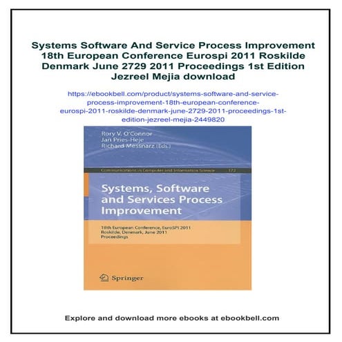 Systems Software And Service Process Improvement 18th European ...