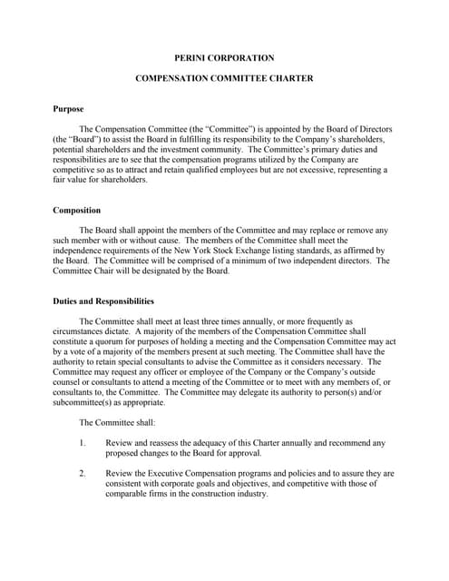perini   compensationcommitteecharter