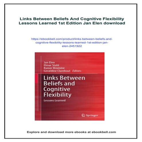 Links Between Beliefs And Cognitive Flexibility Lessons Learned 1st Edition J...