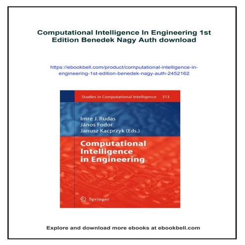 Computational Intelligence In Engineering 1st Edition Benedek Nagy Auth