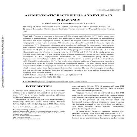 Asymptomatic Bacteriuria - Important Points .pdf