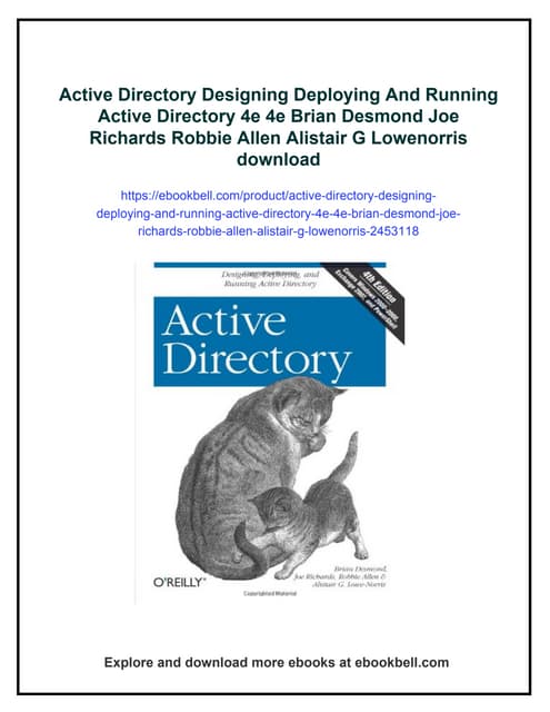 Active Directory Designing Deploying And Running Active Directory 4e 4e Brian...
