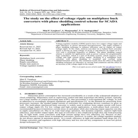 Phase shedding in multiphase buck converters to improve the efficiency ...