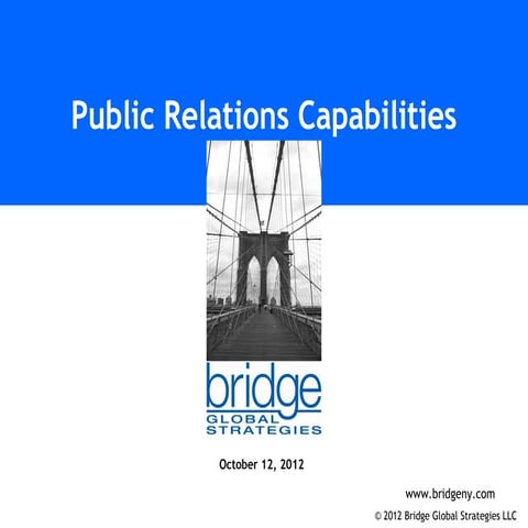 Bridge Global Strategies Public Relations Capabilities
