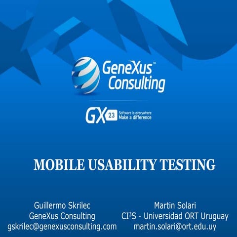Mobile Usability Testing