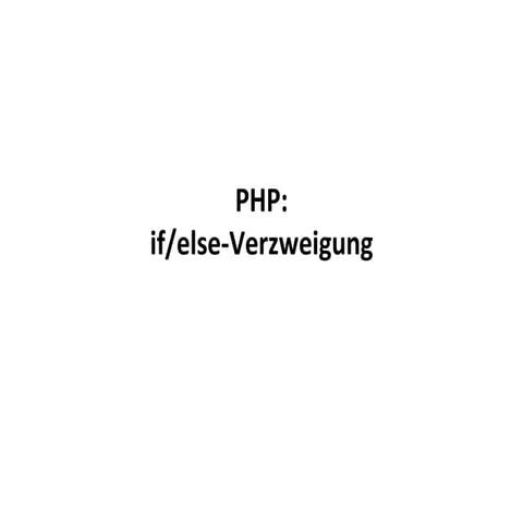 PHP: if-else