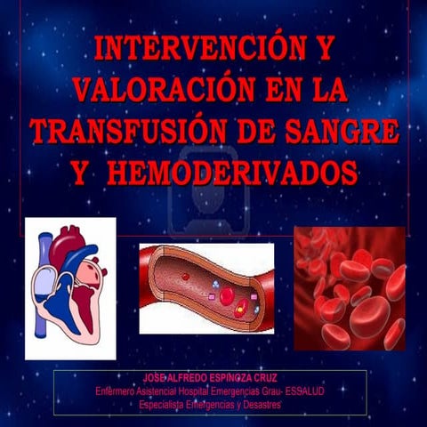 Transfusión de sangre y hemoderivados - CICAT-SALUD