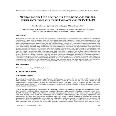 A study on impact of ict in teaching during covid 19 | PDF